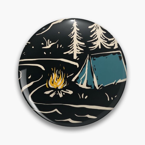 Item preview, campfire and tent and mountain river designed and sold by zaher97.