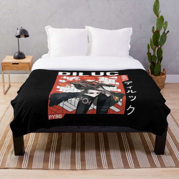 Diluc Genshin Impact Throw Blanket