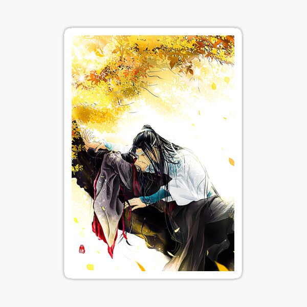 Poster Anime Mo Dao Zu Shi LAN Wang Ji/Wei Wu Xian – 60x40 Cm, Coton/lin, Décoration Murale Fan