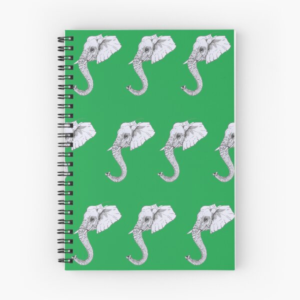 Item preview, Ink drawing of an Elephant on a green background designed and sold by AlterornateArt.