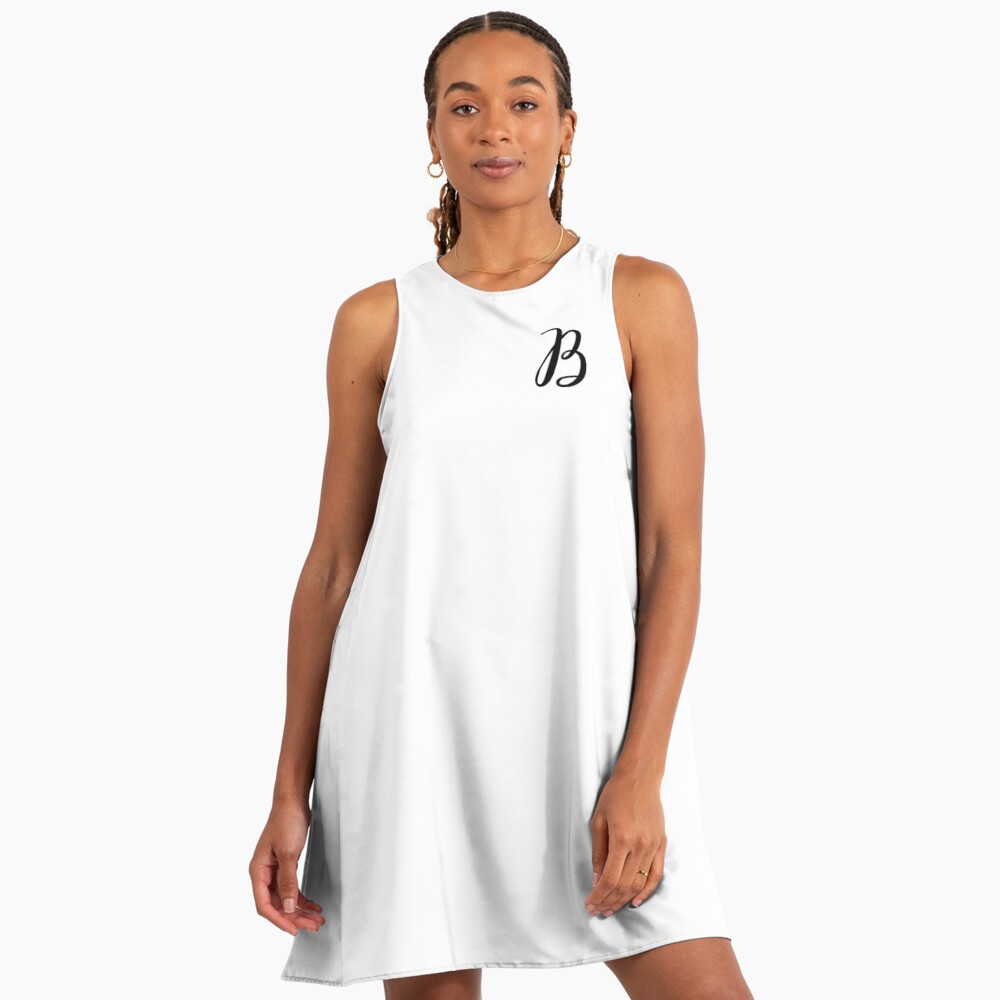 Italic Monogram Letter B" A-Line Dress by JustSeasons | Redbubble