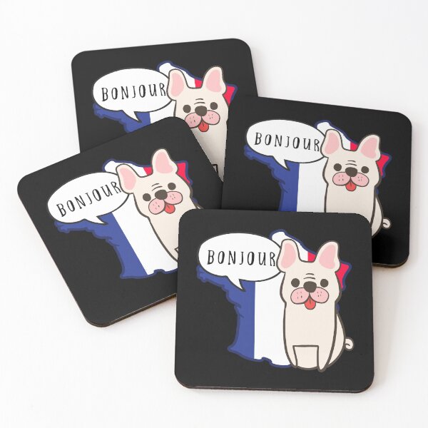 Item preview, French Bulldog Bonjour Sayings designed and sold by Mixture-DESIGN.