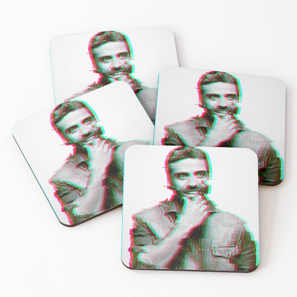 Item preview, El retrato de Oscar Isaac con un efecto retro glitch. designed and sold by katfb.