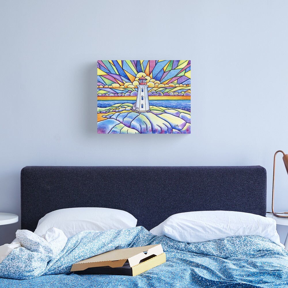 Ocean Sky - Peggy's Cove Bright and Inspirational Canvas Print
