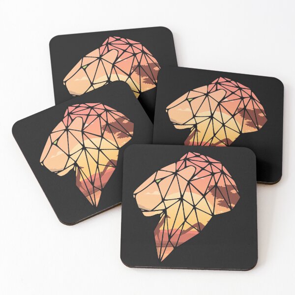 Item preview, Low Poly Lion Profile - Savanna Sunset designed and sold by Chubuter.