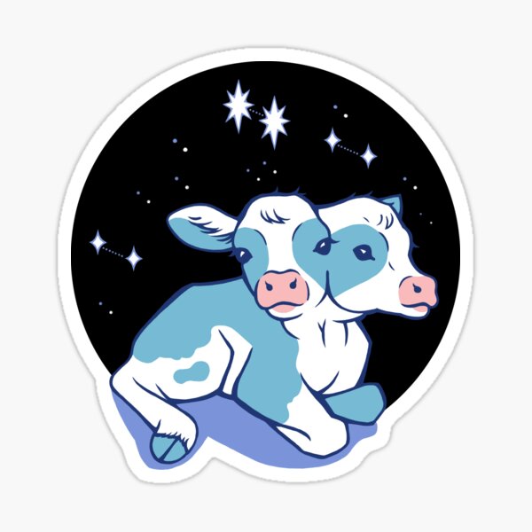 Two-Headed Calf with Stars Sticker