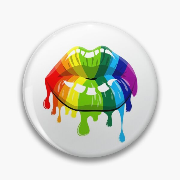 Item preview, Rainbow kissable lips LGBTQ + designed and sold by aWorldtoConquer.