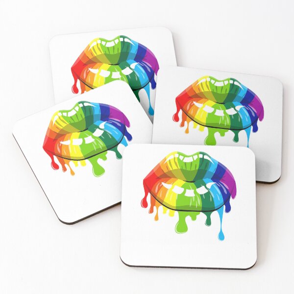 Item preview, Rainbow kissable lips LGBTQ + designed and sold by aWorldtoConquer.