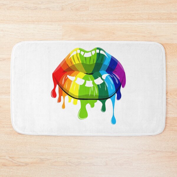 Item preview, Rainbow kissable lips LGBTQ + designed and sold by aWorldtoConquer.