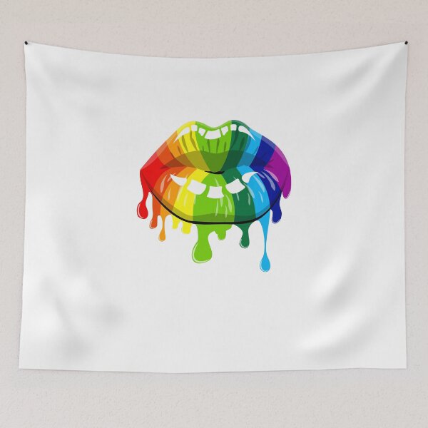 Item preview, Rainbow kissable lips LGBTQ + designed and sold by aWorldtoConquer.