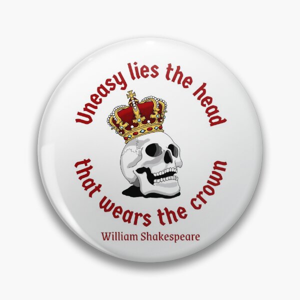 Item preview, Uneasy lies the head that wears the crown - Shakespeare Quote Skull and Crown designed and sold by Gerhanj.