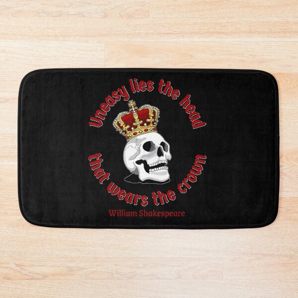 Item preview, Uneasy lies the head that wears the crown - Shakespeare Quote Skull and Crown designed and sold by Gerhanj.