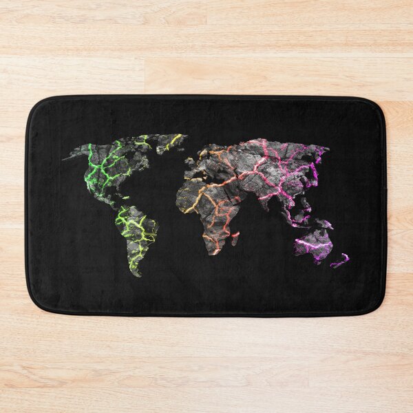 Item preview, world map rainbow lava cracking designed and sold by jc007.