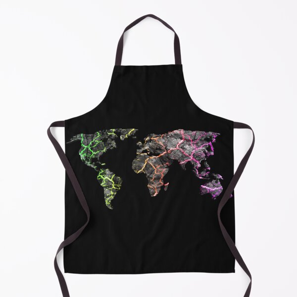 Item preview, world map rainbow lava cracking designed and sold by jc007.