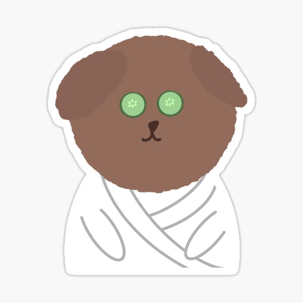Dog at the spa Sticker