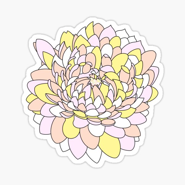 Pangender Pride Flag Flower Sticker