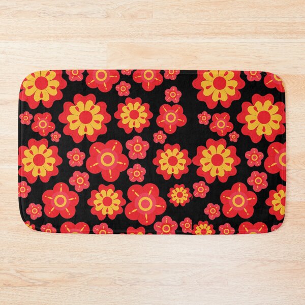 Item preview, Red floral pattern designed and sold by Preetydesign.