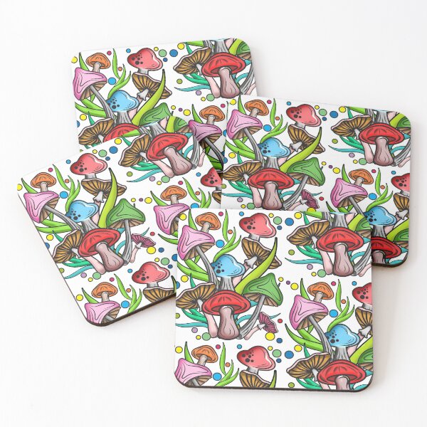 Item preview, Colorful Mushroom doodles designed and sold by Soumita.