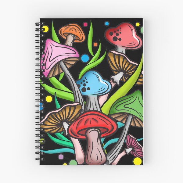 Aperçu de l'œuvre Griffonnages de champignons colorés créée et vendue par Soumita.