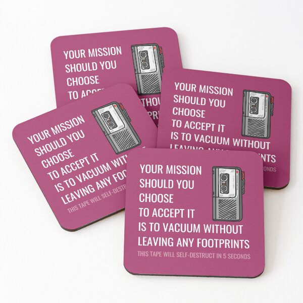 Item preview, Your Mission Should You Choose to Accept It - Funny Vacuum Gifts designed and sold by SavvyCleaner.