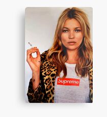 Kate Moss Metalldruck