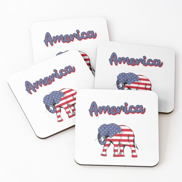Item preview, America Flag Elephant illustration patriotic | 4th of July celebrations patriotic | USA Independence day | Born in America designed and sold by Violet Treasures.