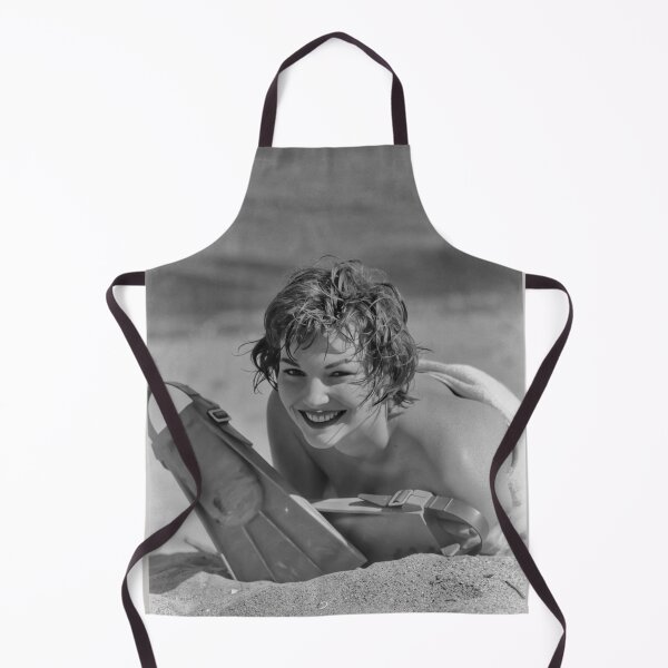 Item preview, Portrait of 1950s pinup Beatrice Stevens at the beach designed and sold by Lowtech.