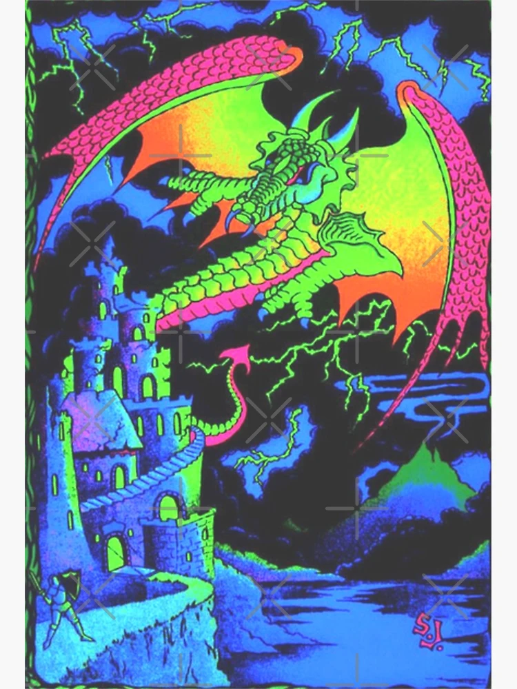 70'sヴィンテージ ブラックライトポスター MAGIC CASTLE #125 black light castle | magic castle poster from the 70s from f