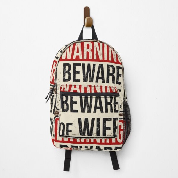 Item preview, Warning Beware of Wife - Vintage Rusty Metal Sign designed and sold by WearWolfDesigns.