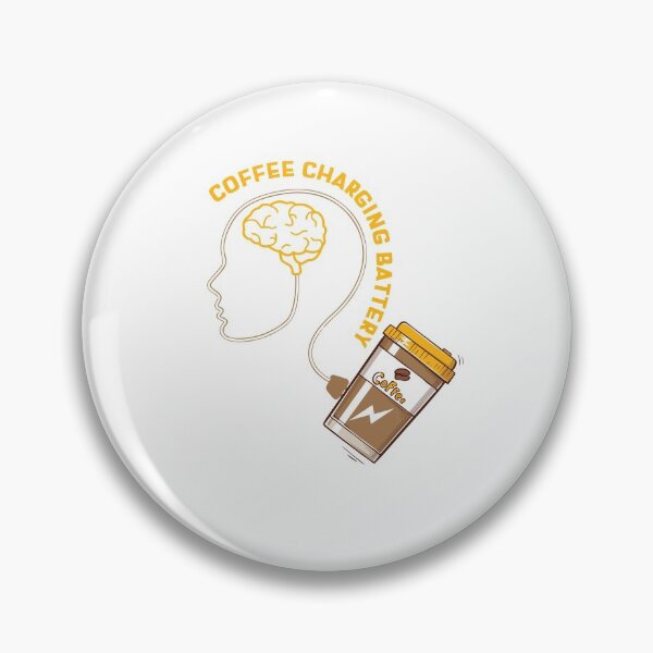 Item preview, coffee charging battery classic t-shirt  designed and sold by Artezia.