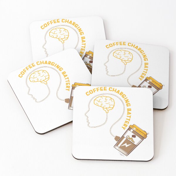 Item preview, coffee charging battery classic t-shirt  designed and sold by Artezia.