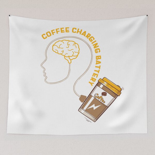 Item preview, coffee charging battery classic t-shirt  designed and sold by Artezia.