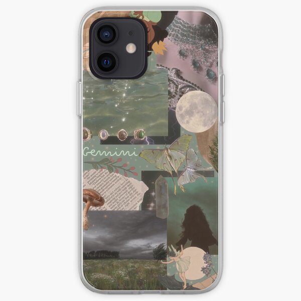 Gemini Fantasy Aesthetic Collage Phone Case iPhone Soft Case