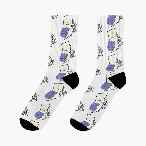 Item preview, State of Rhode Island Flag with State Flower Common Blue Violet designed and sold by Gsallicat.