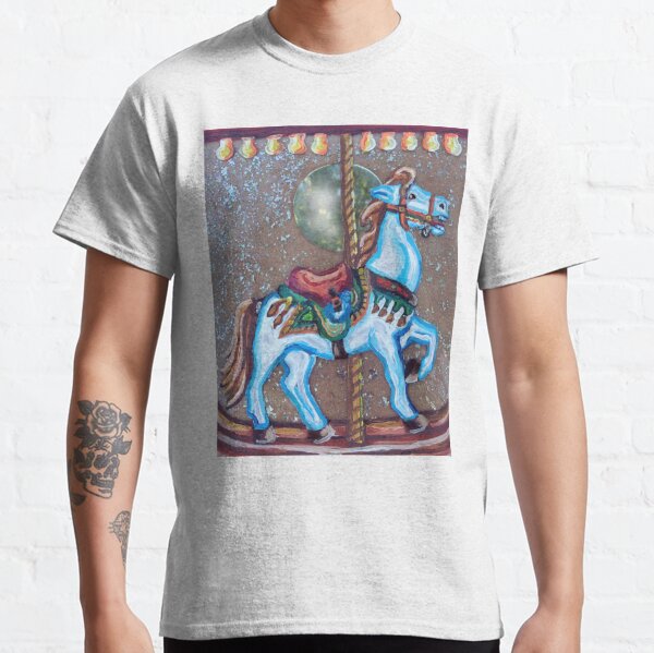 Carousel Horse Vintage Shirt Horse Quilt Vintage Shirt Horse Shirt Illustration Quilting Horse Style Shirt Carousel Horse Lovers Shirt