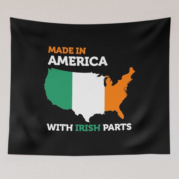 Item preview, Made in America with Irish Parts Amazing Irish Heritage Fun designed and sold by smartrocket.