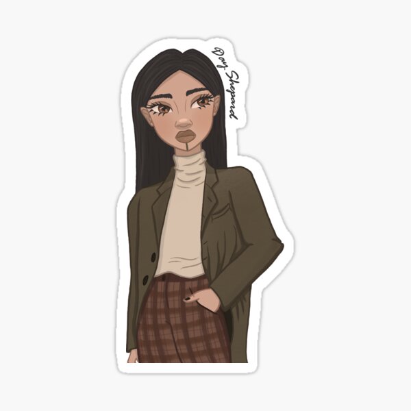Dark Academia Alaskan Girl Sticker