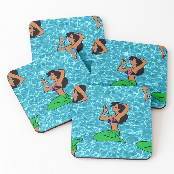Item preview, afro latina mermaid ocean sea designed and sold by Gossip Rag.