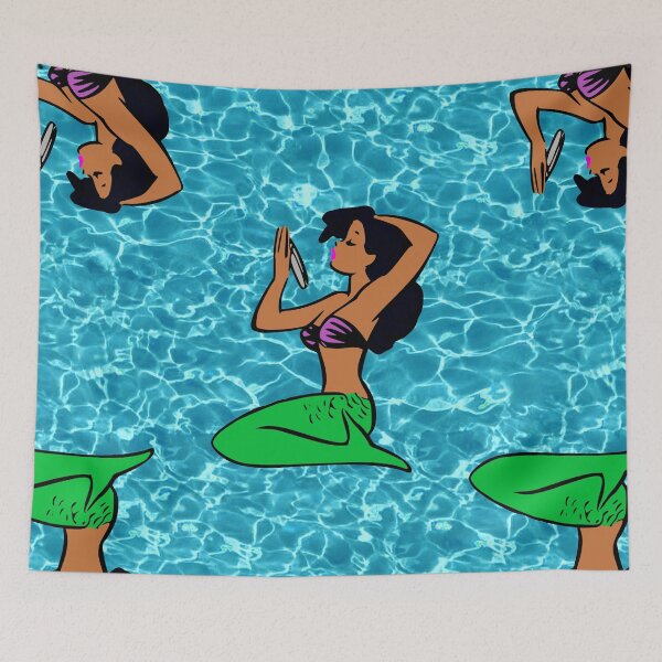 Item preview, afro latina mermaid ocean sea designed and sold by Gossip Rag.
