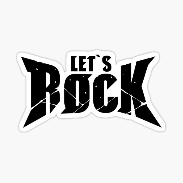 Sticker Let's Rock, Stickers Punk, Autocollants