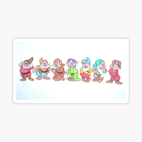 Seven Dwarfs Stickers Redbubble 