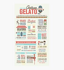 Artisan Gelato Infographic Poster Photographic Print