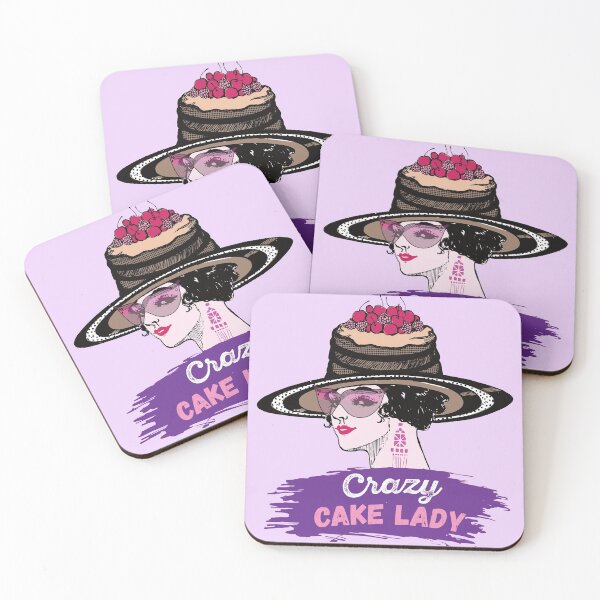 Item preview, Crazy cake lady in a cool retro hat designed and sold by catnbloom.