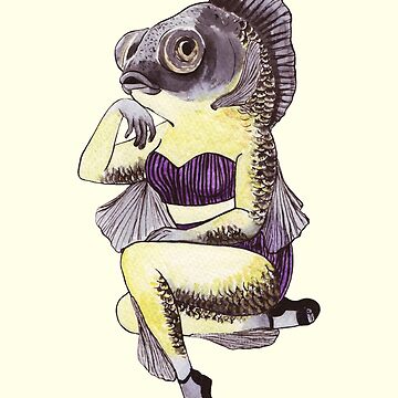 Beatrice the telescope fish mermaid Sticker