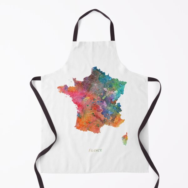 Item preview, France Map Watercolor by Zouzounio Art designed and sold by zouzounioart.