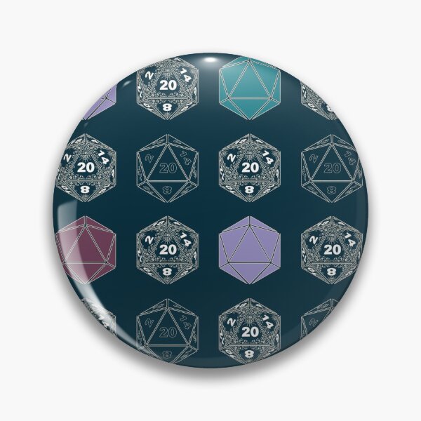 Item preview, Decorated d20s - dark and colorful designed and sold by BrandNameNerd.