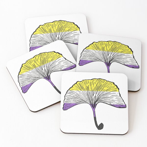 Item preview, Nonbinary Pride Gingko designed and sold by -Senaar-.