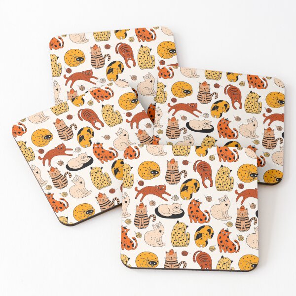 Item preview, Cute Pattern Of Cats, Simple Colorful Design, Cat Pattern designed and sold by PandaSoul.