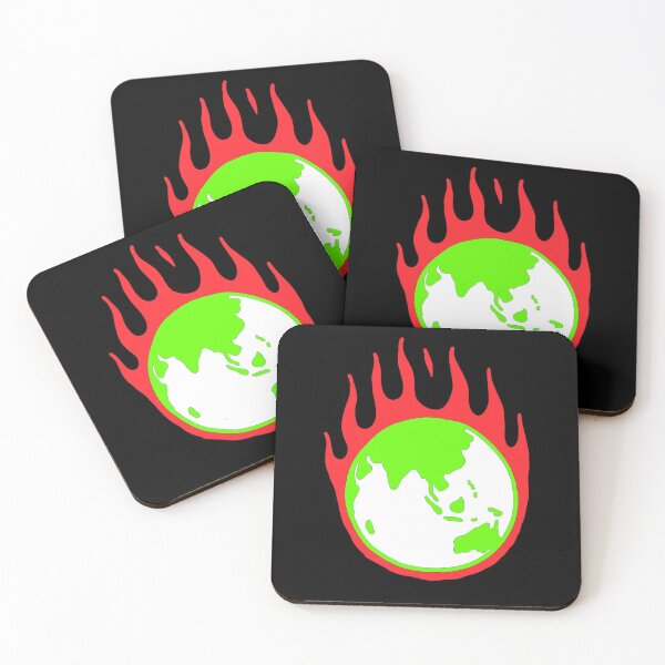 Item preview, earth is burning with red fire the environment designed and sold by ALIKAMER.