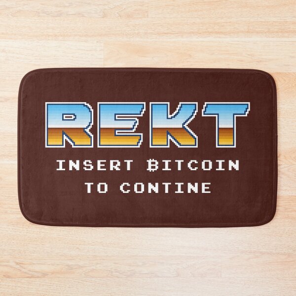 Item preview, Rekt. Insert Bitcoin to continue designed and sold by pixeltogs.